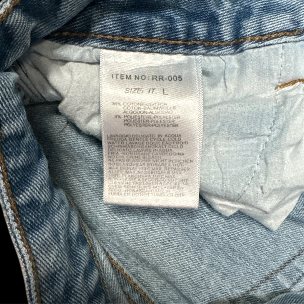 John Galt California Button Fly Ankle Jeans Size L Raw Hem - Picture 3 of 9